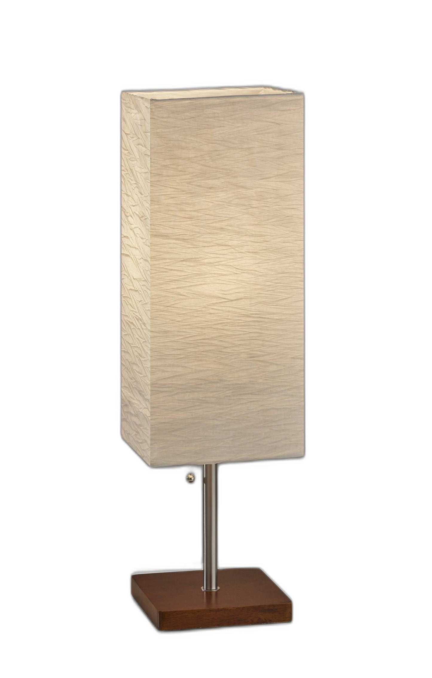 Wildside Paper Shade With Walnut Wood Table Lamp