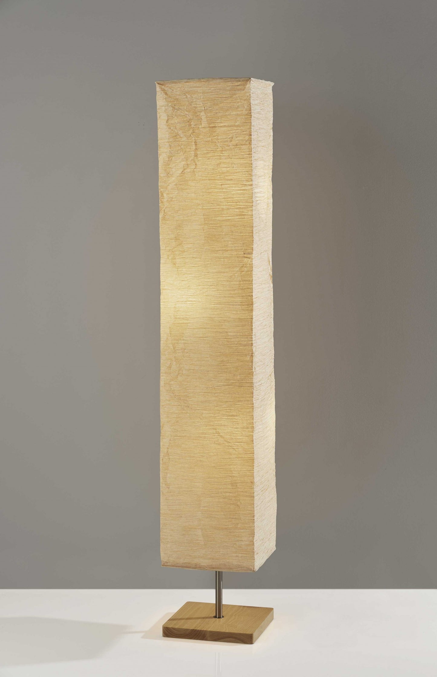 Wildside Paper Shade Floor Lamp With Natural Wood Base