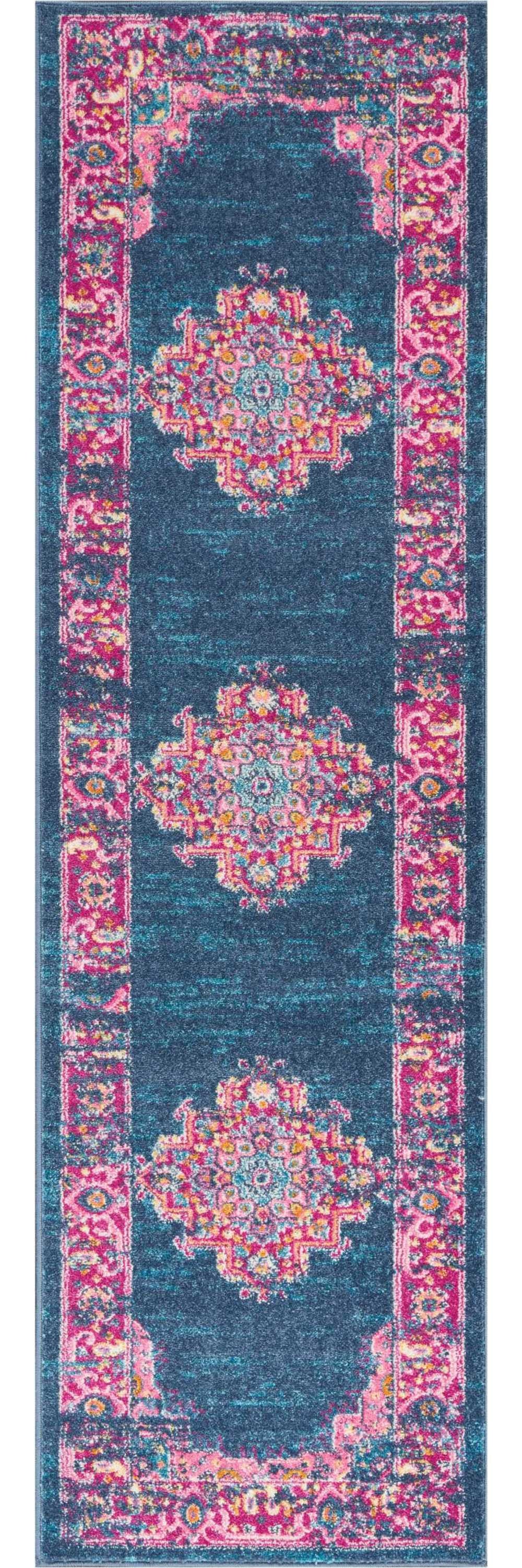 10' Blue Dhurrie Runner Rug