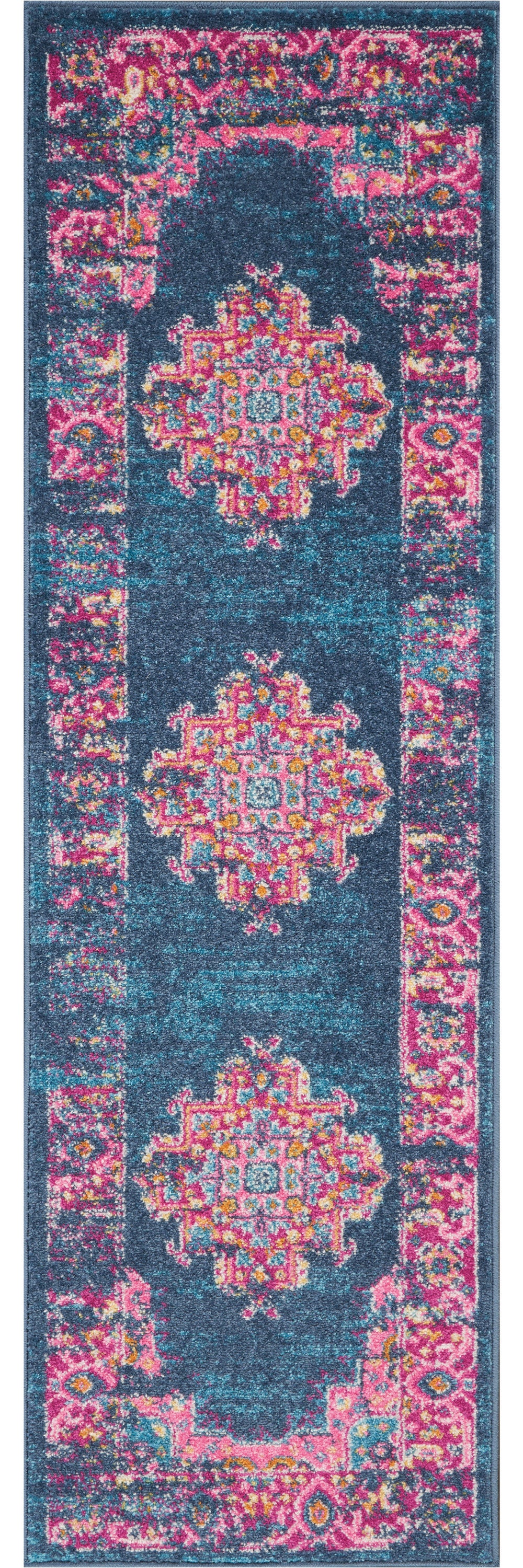 10' Blue Dhurrie Runner Rug