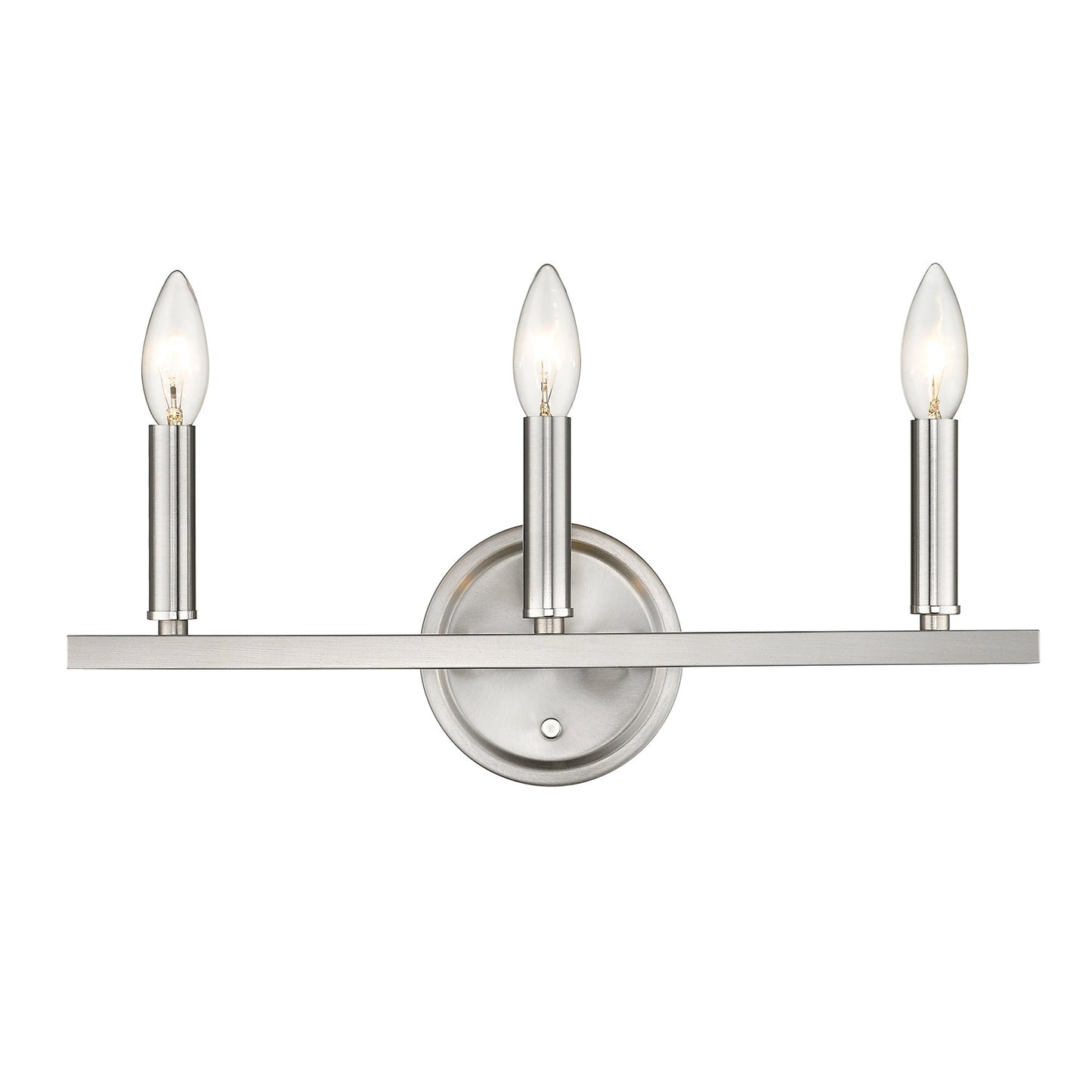 Three Light Silver Wall Sconce