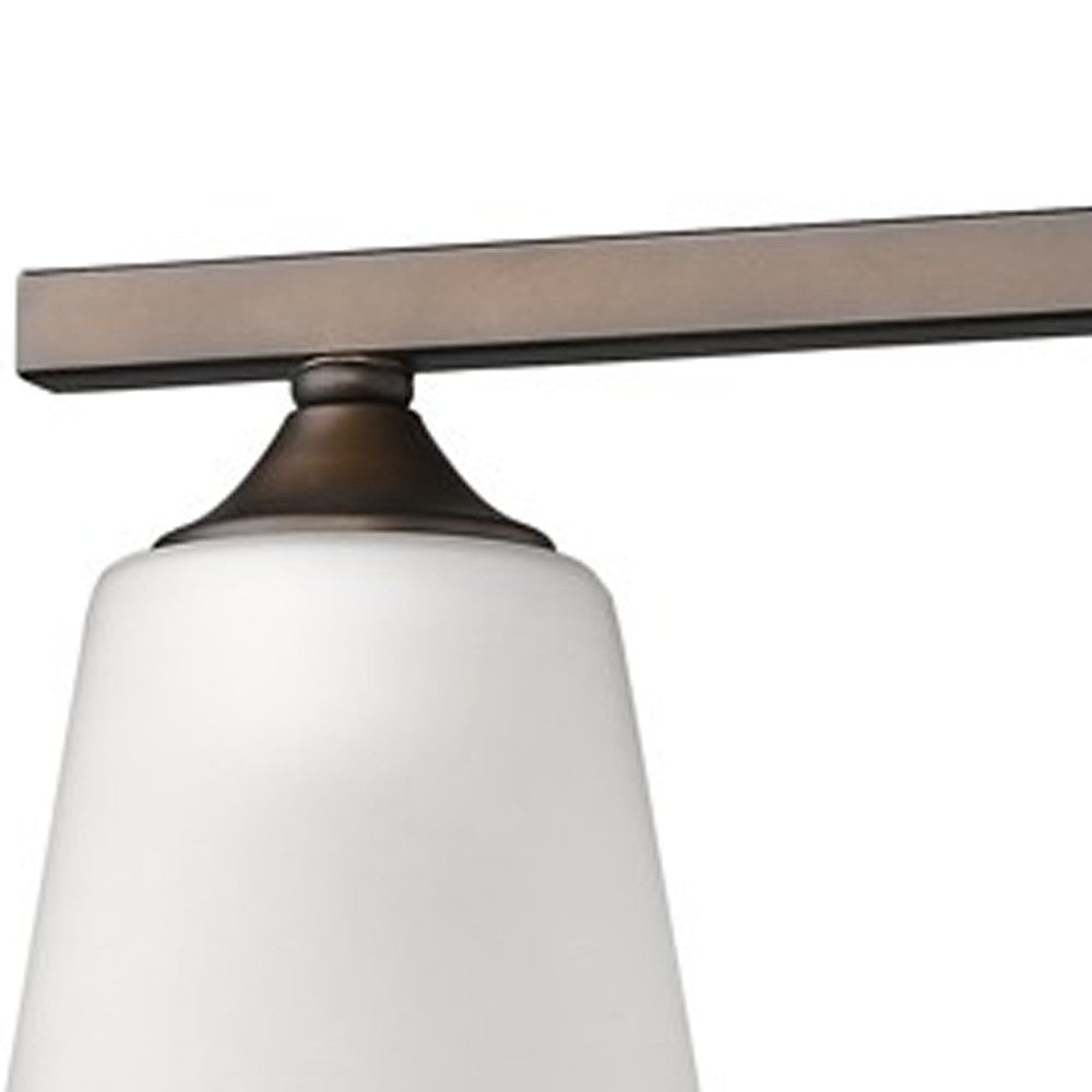 Three Light Bronze Metal Vanity Wall Light