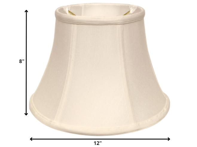 12" White Drum Monay Shantung Lampshade