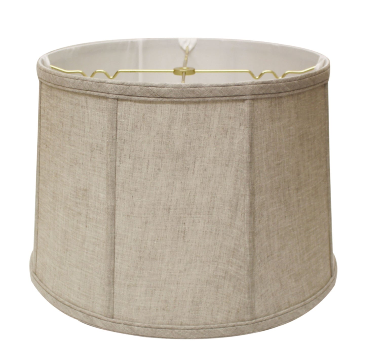 13" Cream Throwback Drum Linen Lampshade