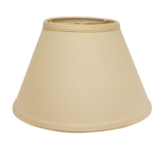 12" Parchment Beige Empire Hardback Slanted Linen Lampshade WF