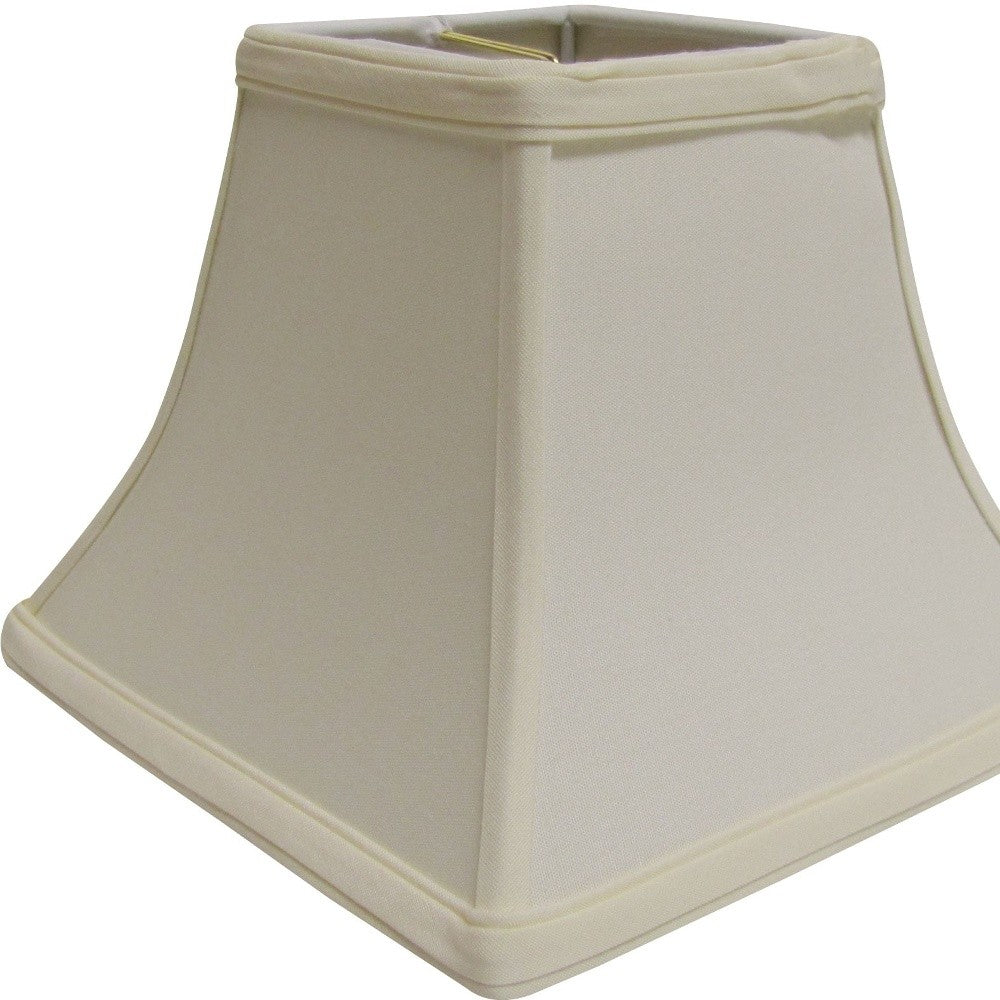 12" Ivory Square Bell No Slub Lampshade