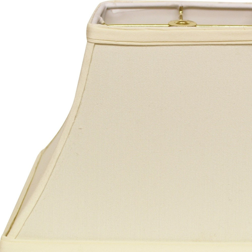 12" Ivory Rectangle Bell No Slub Lampshade