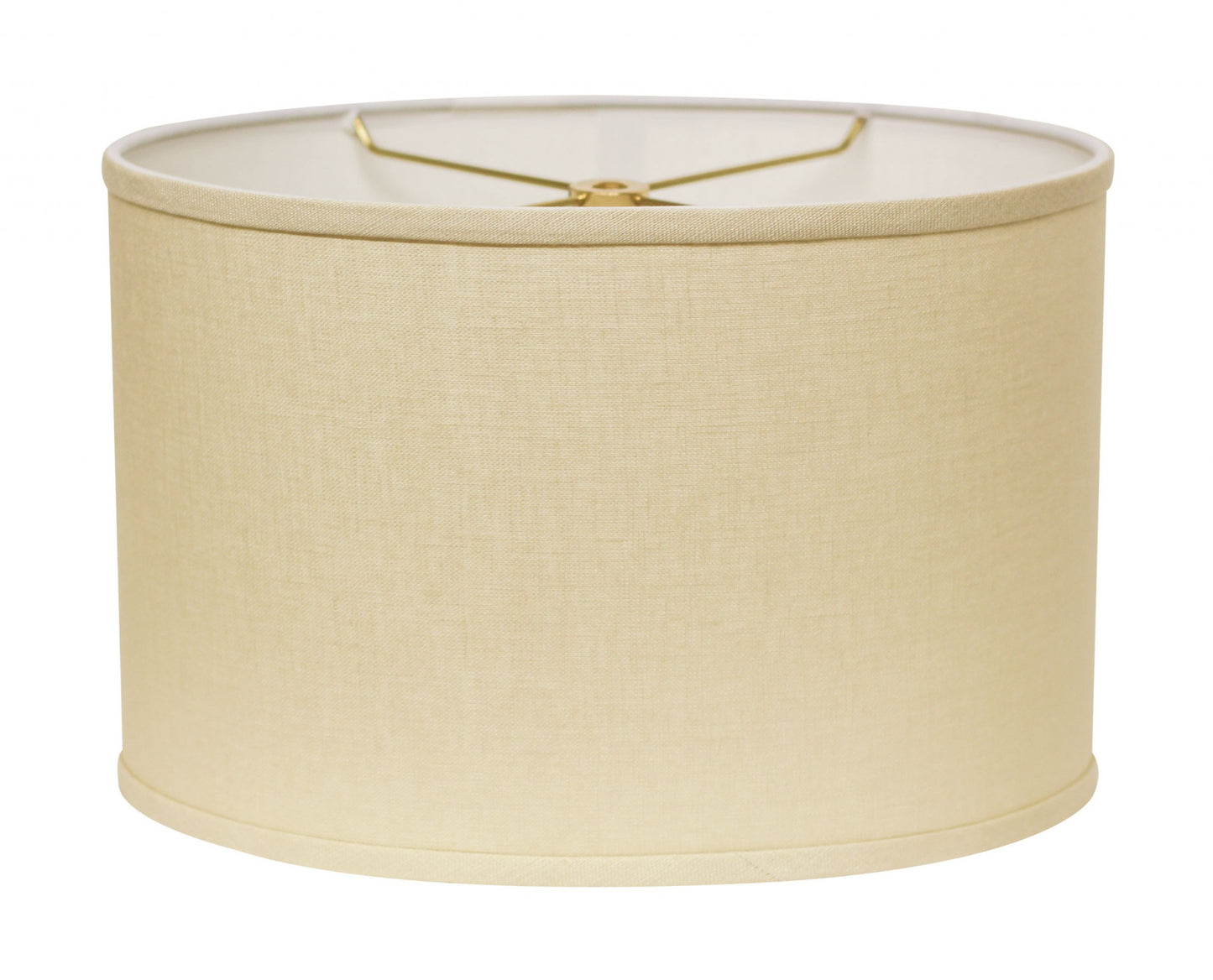 12" White Throwback Oval Linen Lampshade