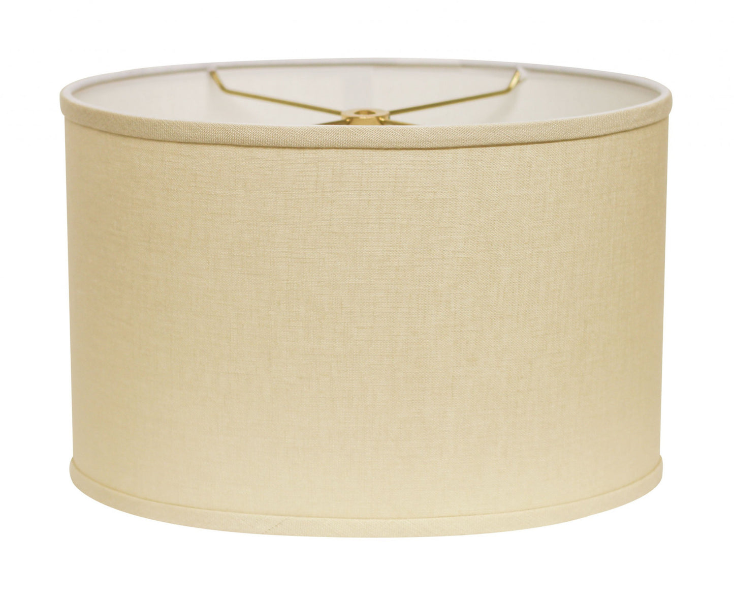 12" White Throwback Oval Linen Lampshade